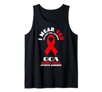 I Wear Red for Giant Cell Arteritis GCA Awareness Tank Top