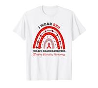 I Wear Red for My Granddaughter Bleeding Disorders Awareness Value Graphic T-Shirt