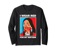 I Wear Red for My Sisters Native American Pride Gift Long Sleeve T-Shirt