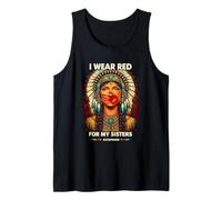I Wear Red for My Sisters Native American Stop MMIW Tank Top