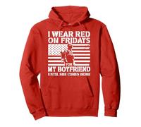 I Wear Red On Fridays For My Boyfriend Until He Comes Home Pullover Hoodie