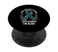I Wear Scars Like A Warrior For A Reminder I'm Alive PopSockets Adhesive PopGrip