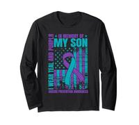 I Wear Teal and Purple for My Son Suicide Prevention Long Sleeve T-Shirt