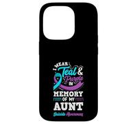 I Wear Teal And Purple In Memory Of My Aunt Case for iPhone 14 Pro