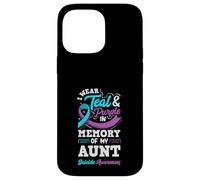I Wear Teal And Purple In Memory Of My Aunt Case for iPhone 14 Pro Max