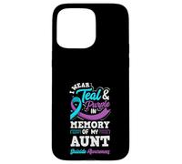 I Wear Teal And Purple In Memory Of My Aunt Case for iPhone 15 Pro Max