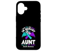 I Wear Teal And Purple In Memory Of My Aunt Case for iPhone 16