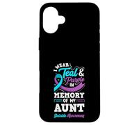 I Wear Teal And Purple In Memory Of My Aunt Case for iPhone 16 Plus