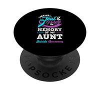 I Wear Teal And Purple In Memory Of My Aunt PopSockets Adhesive PopGrip