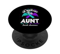 I Wear Teal And Purple In Memory Of My Aunt PopSockets Adhesive PopGrip