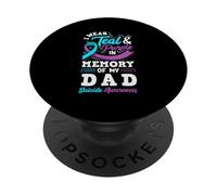 I Wear Teal And Purple In Memory Of My Dad PopSockets Adhesive PopGrip