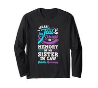 I Wear Teal and Purple in Memory of My Sister in Law Long Sleeve T-Shirt