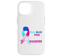 I Wear Teal Blue Pink For My Daughter Thyroid Cancer Case for iPhone 14