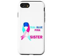I Wear Teal Blue Pink For My Sister Thyroid Cancer Awareness Case for iPhone SE (2020) / 7/8