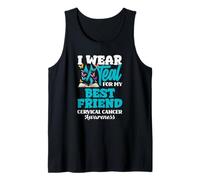 I Wear Teal for My Best Friend Cervical Cancer Awareness Tank Top