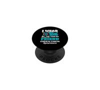 I Wear Teal For My Friend Cervical Cancer Awareness Ribbon PopSockets Adhesive PopGrip