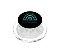 I Wear Teal For My Grandma PCOS Awareness Rainbow PopSockets PopGrip for MagSafe