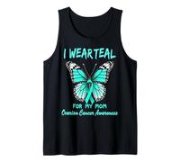 I Wear Teal for My Mom Ovarian Cancer Awareness Support Tank Top