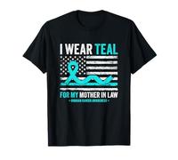 I Wear Teal for My Mother in Law Ovarian Cancer Awareness T-Shirt
