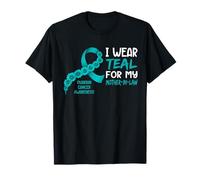 I Wear Teal for My Mother in Law Ovarian Cancer Awareness T-Shirt