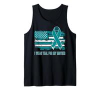 I Wear Teal for My Mother Ovarian Cancer Awareness Support Tank Top