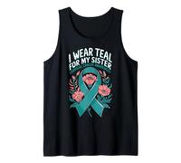 I Wear Teal for My Sister Cervical Cancer Awareness Tank Top