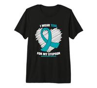 I Wear Teal for My Stepson Myasthenia Gravis Awareness Premium T-Shirt