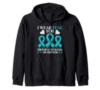 I Wear Teal For Trigeminal Neuralgia Awareness Month Zip Hoodie