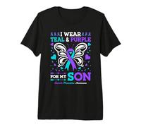 I Wear Teal & Purple for My Son Premium T-Shirt