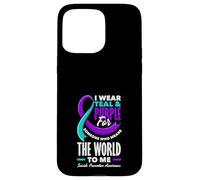 I Wear Teal & Purple For Someone Who Means The World To Me Case for iPhone 15 Pro Max