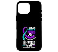 I Wear Teal & Purple For Someone Who Means The World To Me Case for iPhone 16 Pro Max