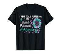 I Wear Teal & Purple for Suicide Prevention Awareness Womens T-Shirt