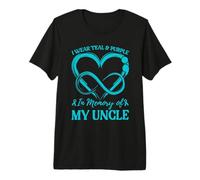 I Wear Teal & Purple in Memory of My Uncle Premium T-Shirt