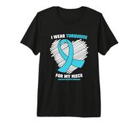 I Wear Turquoise for My Niece Addiction Recovery Awareness Premium T-Shirt