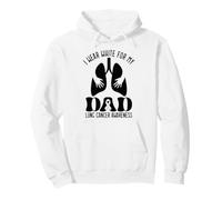I Wear White For My Dad Lung Cancer Awareness Pullover Hoodie