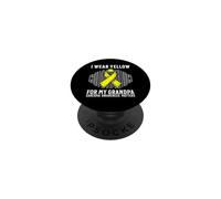 I Wear Yellow for My Grandpa Sarcoma Cancer Awareness PopSockets Adhesive PopGrip