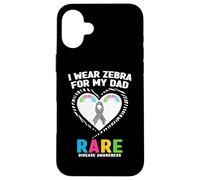 I Wear Zebra for My Dad Rare Disease Awareness Day 2026 Case for iPhone 16 Plus