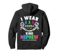 I Wear Zebra For My Nephew Rare Disease Awareness Day 2026 Pullover Hoodie