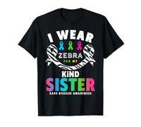 I Wear Zebra For My Sister Shirt - Rare Disease Day 2026 T-Shirt