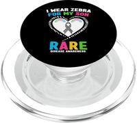 I Wear Zebra for My Son Rare Disease Awareness Day 2026 PopSockets PopGrip for MagSafe