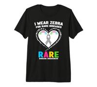 I Wear Zebra for Rare Disease Awareness Day 2026 Premium T-Shirt