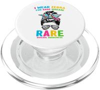 I Wear Zebra for Rare Diseases Awareness Day 2026 PopSockets PopGrip for MagSafe