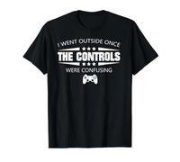 I Went Outside Once The Controls were Confusing Value Graphic T-Shirt, Men, Black, L
