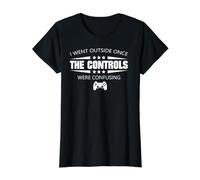 I Went Outside Once The Controls were Confusing Value Graphic T-Shirt, Women, Black, XL