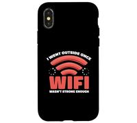 I Went Outside Once WiFi Wasn't Strong Enough Humor Case for iPhone X/XS