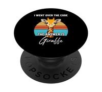 I Went Over The Code Answer is Giraffe Cute Game Programmer PopSockets Adhesive PopGrip