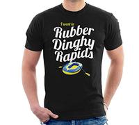 I Went to Rubber Dinghy Rapids Four Lions Men's T-Shirt Black