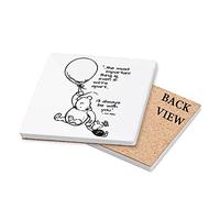 I will always be with you The Pooh Quote Birthday Valentines Christmas Tableware, Coffee/Tea/Drink Coaster. (Ceramic Coaster)