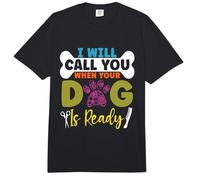 I Will Call You When Your Retro Pet Grooming Fur Pet Groomer Comfort Colors Adult Heavyweight T-Shirt