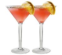 I-WILL Cocktail Glasses 180ml Transparent Martini Cocktails Mixed Set Plastic Reusable Unbreakable Glass Drinking Juice Making Cup Glassware for Home Party Bar, Dishwasher Safe, Set of 2